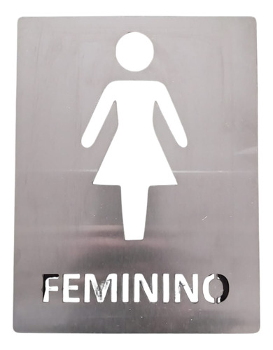 Placa Identificação Banheiro Feminino