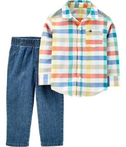 Set De 2 Piezas: Camisa Y Pantalón De Bebe Niño Carters