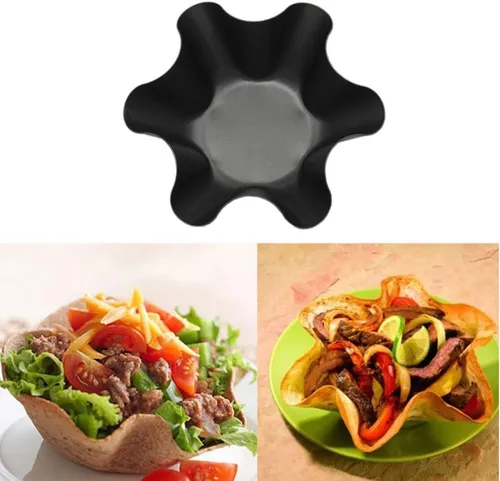 Aqeenura Tortilla Pan Set - Tazón Antiestante De Taco Grande