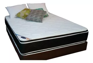 Colchón Doble Pillow Top+regalo Base Cama 1.00x1.90