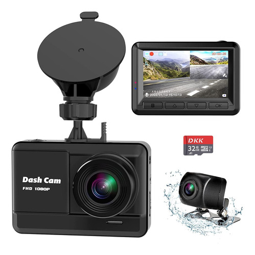 Dash Cam Delantera Y Trasera, Mini Dash Cam 1080p Full Hd Sd