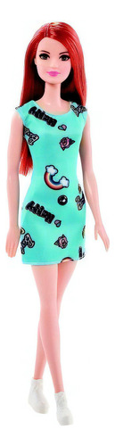 Barbie Fashion blue dress redhead FJF18