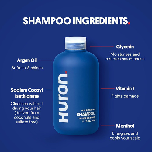 Huron Shower Kit - Champú, Acondicionador Y Gel De Baño Para
