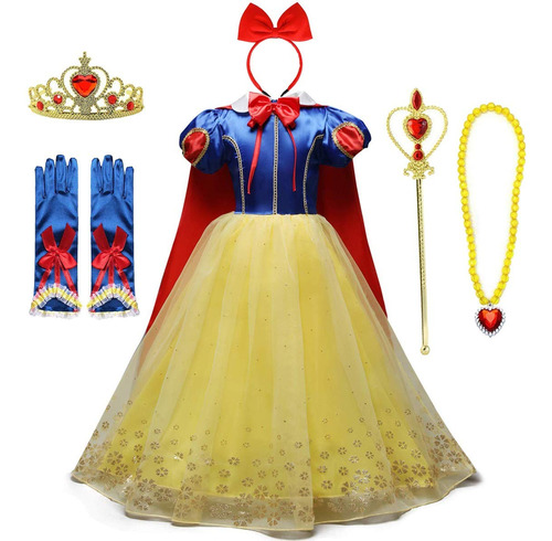 Izkizf Disfraz De Princesa Blancanieves Para Ninas Cumplear