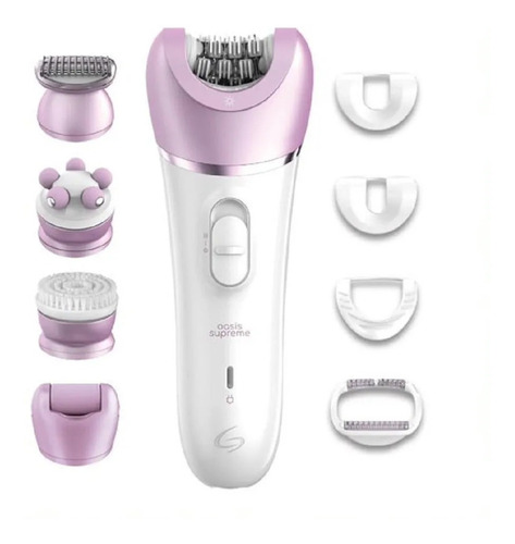 Depiladora Electrica Gama Oasis Supreme Exfolia- 8 Funciones Color Rosa