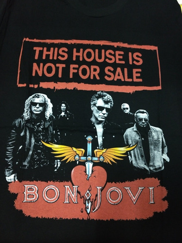 Remera-negra-bon Jovi-this House Is Not For Sale