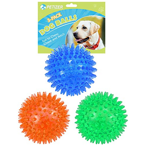 Petizer - Juego De 3 Pelotas De Juguete Para Perros Chirrian