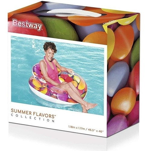 Salvavida Con Respaldo Candy Inflable Bestway 43186 - Luico