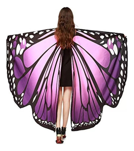 Disfraz De Alas De Mariposa For Mujer Adulta, Color Capa