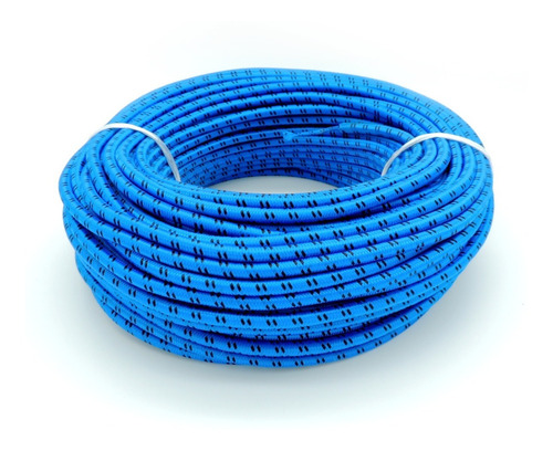 Cable Decorado Para Micrófono 2x24 Rollo Azul Con 20 Mts