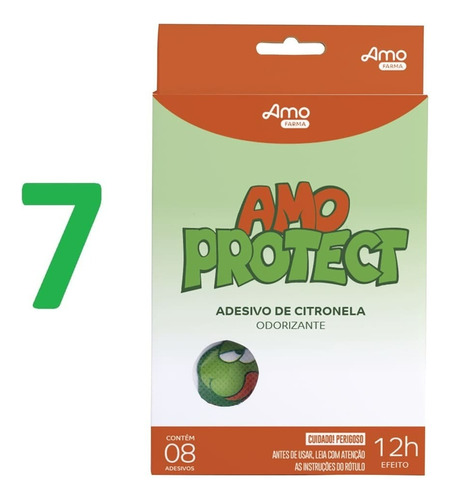 Kit Com 7 Unidades Amo Protect ® Adesivo Repelente Natural