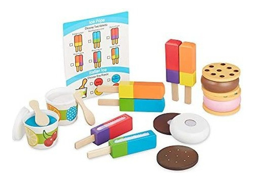 Juego De Helados De Madera Frozen Treats (24 Piezas)