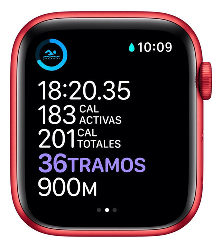 Imagen 4 de 8 de Apple Watch Series 6 (GPS+Cellular) - Caja de aluminio (PRODUCT)RED de 44 mm - Correa deportiva (PRODUCT)RED