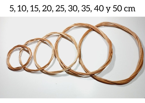 Imagen 3 de 3 de 10 Aros Roscas De Mimbre 30 Cm Para Atrapasueños Mándalas