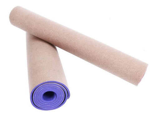 Imagen 4 de 6 de Yoga Mat Colchoneta Meditacion 5mm Corcho Ecologico + Tpe