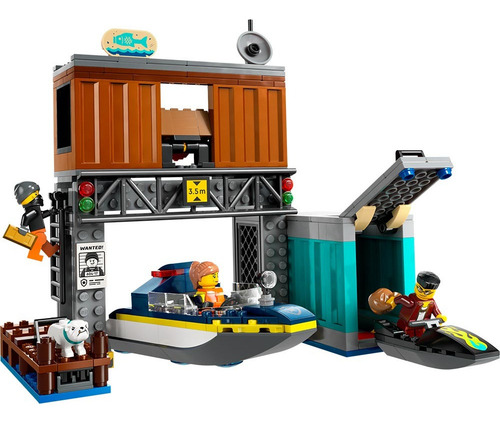 Lego City Lancha De Policía Y Guarida De Los Ladrones Cantidad de piezas 311