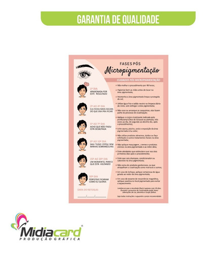 Imagem 4 de 7 de 2kit Ficha Micropigmentação Personalizada + Cuidados Cliente