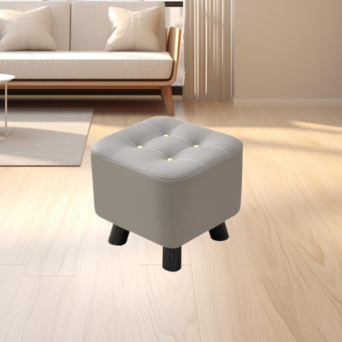 Reposapiés Compacto, Taburete De Relajación Otomano Gris