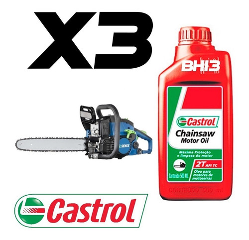 Oleo Castrol Gasolina 2t Motosserras, Geradores Chainsaw C/3