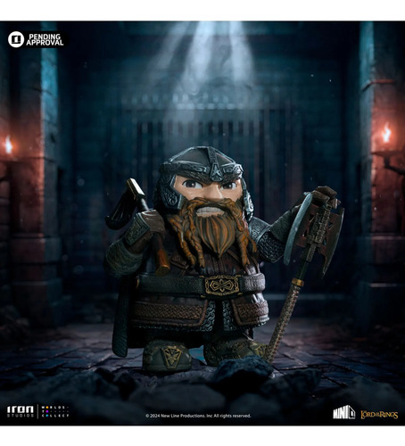Estátua Minico Gimli Senhor Dos Anéis Iron Studios Original
