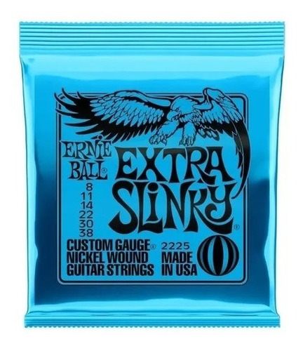 Cuerdas Ernie Ball 08 Azul 2225  Buen Fin