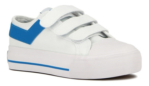 Pony Canvas Plataforma C/velcro / White/royal