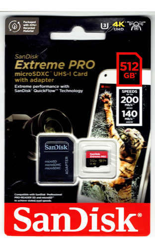 Memoria Micro Sd Sandisk Extreme Pro 512 Gb  Delivery Gratis