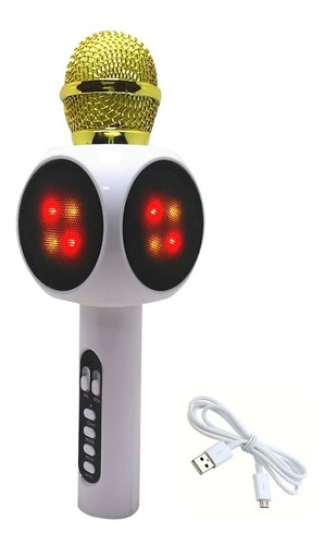 Micrófono Luces Led Karaoke Bluetooth Inalambrico Parlante