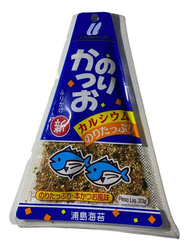 Furikake Nori Katsuo 33g Alga Marinha Nori Peixe Katsuo