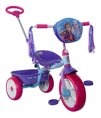 Triciclo Apache Frozen Cajuela Barra Empuje Envío Gratis Color Fucsia