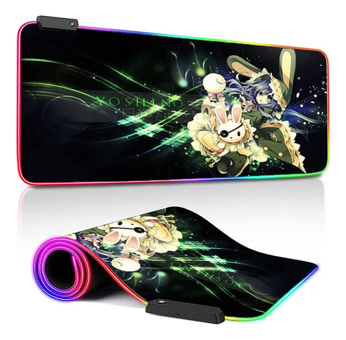 Alfombrilla Mouse Anime Date Live Cute Yoshino Rgb Para Base