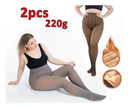 2 Piezas Mallas Largas 220g Moda Tallas Grandes