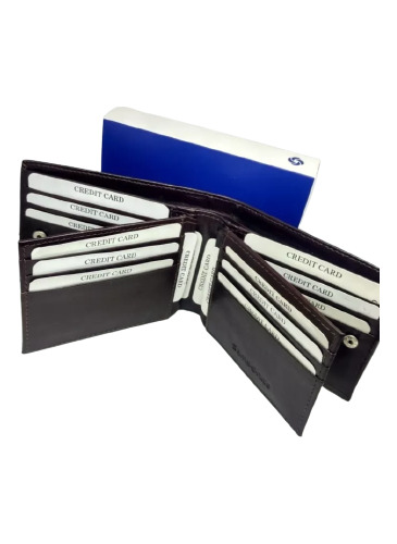 Billetera Con Doble Capacidad Tarjetas De Credito Marron ##