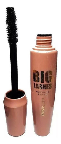 Máscara de pestañas Pink 21 Big Lashes waterproof 12ml color negro