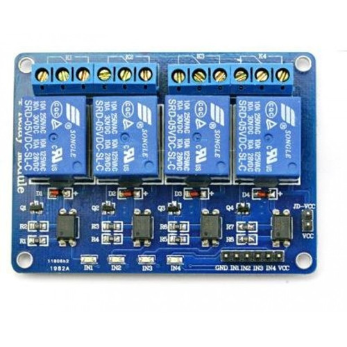 Modulo Rele Relay 4 Canales 5v 10a Opto Arduino Pic Avr