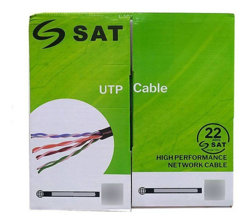 Cable Utp Sat Cat6 Cca 0.57mm Por 305m Interior