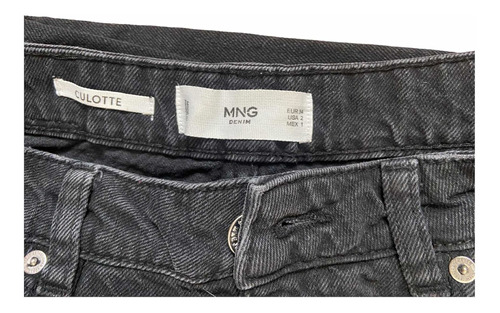 Jeans Mango Culotte Negros