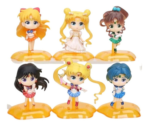 Set 6 Figuras Sailor Moon Sailor Scouts Pretty Guardian