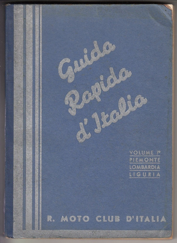 1933 Guia Rapida De Italia Para El Motociclista Vintage Raro
