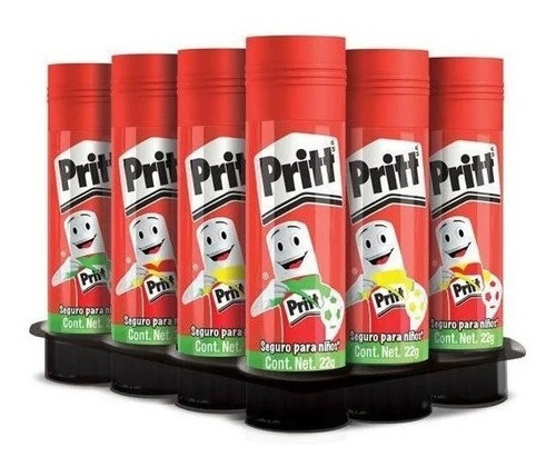 Lapiz Adhesivo Pritt 22 Grs Paq 12 Pzas 