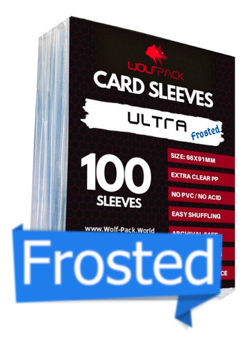 Protectores De Cartas Frosted Premium (100 Unidades) 66x91mm