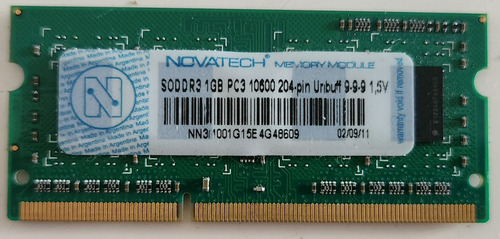 Memoria Ram 1gb Ddr3 Novatech 1333mhz (Usado)