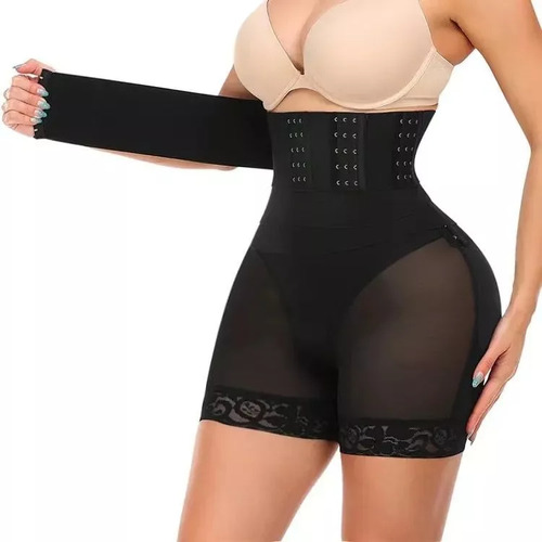 Faja Pantalón Modelador Abdomen Cintura Faja 360° Negro M