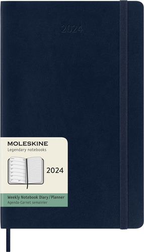Agenda Moleskine Semanal 2024 (azul Zafiro / Grande)