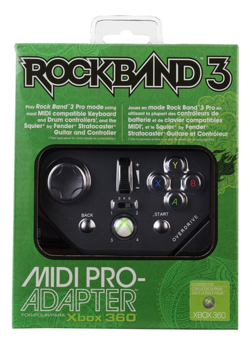 Midi Pro Adaptador Xbox 360 Rock Band 3