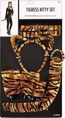 Accesorios Para Disfraz Gatito Tigress Tamaño Adulto 4 Pieza