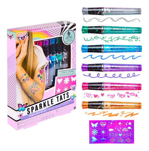 Fashion Angels Sparkle Tats - Juego De Arte Corporal  Bolgra