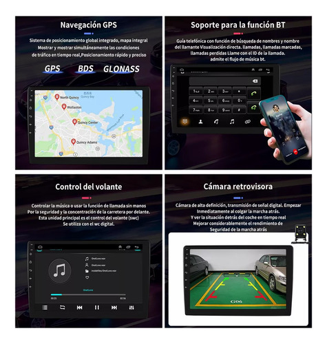 Autoestéreo Carsapro CarPlay 2+32g Para Jeep Wrangler 2011-2014 Auto Estéreo Pantalla Táctil Ips Android Cámara Mirror Link Wifi Bluetooth FM BT HD AUX TF USB pantallas para carro Negro