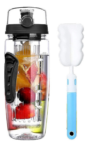 Botella Agua Con Infusor Frutas Termo Deportivo + Cepillo A