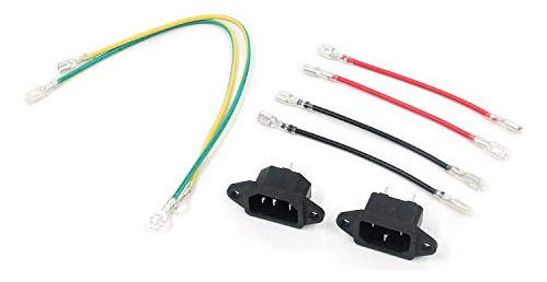Pack De 2 Adaptadores Iec C14 250v 10a Con Conectores
